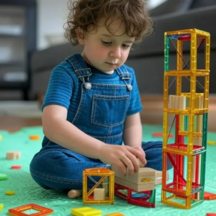 Építő és szerelő szettek mágneses csempék és fa kockák színes választéka